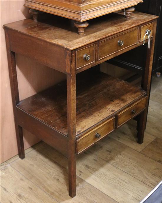 A mahogany two-tier washstand W.62cm